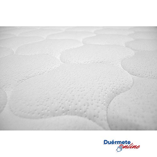 Duérmete Online - Colchón Viscoelástico Pocket Visco Reversible (Cara Invierno-Verano) Firmeza-dureza Alta, Muy Transpirable, 90x200