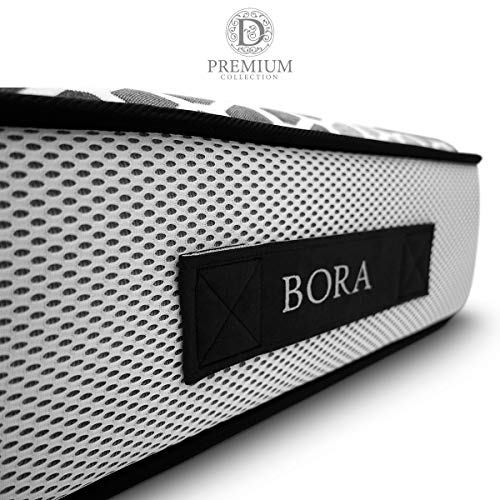 Duérmete Online Premium - Colchón Viscoelástico Bora, Óptimo Confort, Tejido Termorregulador, Tratamiento Sanitized, Espuma, Blanco, 90x190