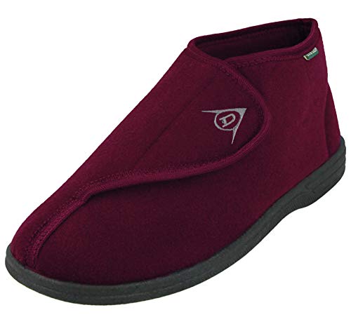 Dunlop - Zapatillas de estar por casa para hombre, color rojo, talla 9 UK