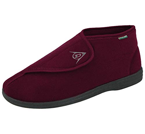 Dunlop - Zapatillas de estar por casa para hombre, color rojo, talla 9 UK