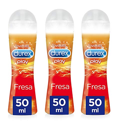 Durex Lubricante Sabor Fresa 50ml x 3 Unidades