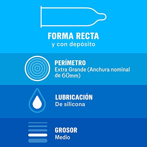 Durex Preservativos Originales Natural Plus Talla XL - 12 condones más grandes
