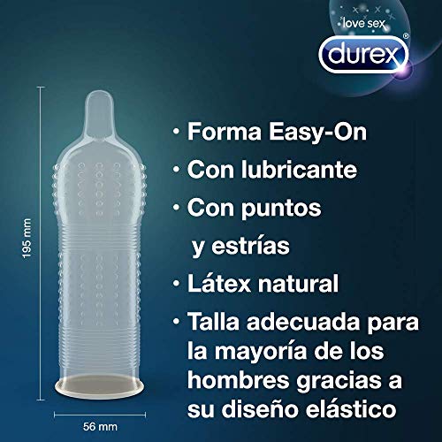 Durex Preservativos Placer Prolongado 12 Condones + Preservativos Mutual Climax 12 Condones + Durex Lubricante Fresa 50 ml