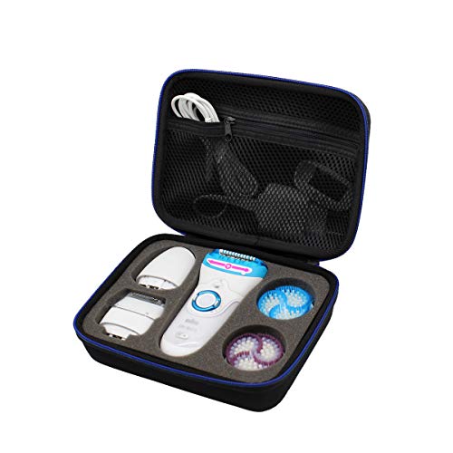 Duro Viaje Estuche Bolso Funda para Braun Silk-épil 9 SkinSpa 9-961V - Sistema de exfoliación por GUBEE
