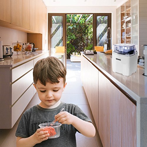 Duronic IM540 Heladera de 1.5 l para hacer Helados, Sorbete y Yogur Helado Caseros en 15-30 Minutos – Incluye Libro de Recetas