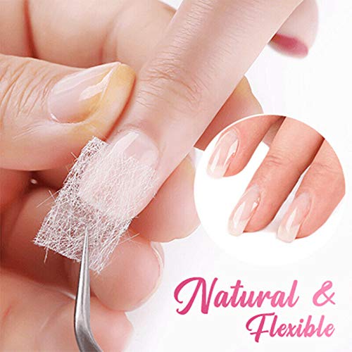 Dušial Nail Extension Gel Kit for Women Beauty Fiberglass Nail Kit, Nail Care Fiberglass for Gel Extension Nail Art Manicure Tools for Quick Nail Extension Starter Kit Nails Gel Set Strong Adhesion
