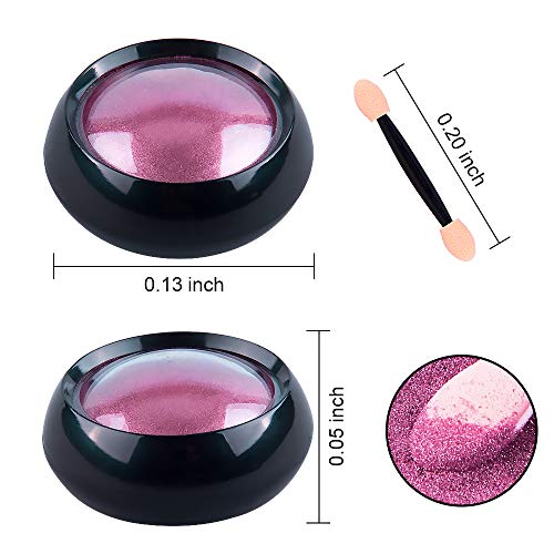 Duufin 22 Cajas Efecto Espejo para Uñas Metalicas Cromo en Polvo para Uñas con 22 Piezas Palos de Sombra de Ojos, 1g/Cajas