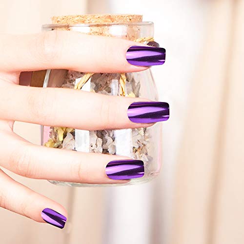 Duufin 22 Cajas Efecto Espejo para Uñas Metalicas Cromo en Polvo para Uñas con 22 Piezas Palos de Sombra de Ojos, 1g/Cajas