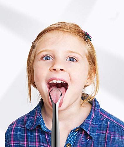 DXIA 3Pcs Raspador de lengua,Limpiador lingual de Acero inoxidable, Raspador de Alimentos,Naturalmente Antimicrobiano y Previene Enfermedades de Salud Oral, Combatir el Mal Aliento (Rosa)