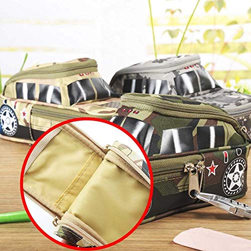 DXQDXQ Estuche Escolar de Gran Capacidad Bolsa de Lápiz Lapicero con Bloqueo de Código for Material de Papelería Maquillaje Cremallera Doble Forma del Coche for Estudiantes en Escuela (Color : 2)