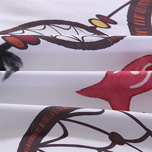 DXSX Funda Nórdica Juego de Cama Funda de Edredón Microfibra Funda de Almohada Tema Atrapasueños Ropa de Cama Dreamcatcher Decoración (220×220cm (para Cama de 135))
