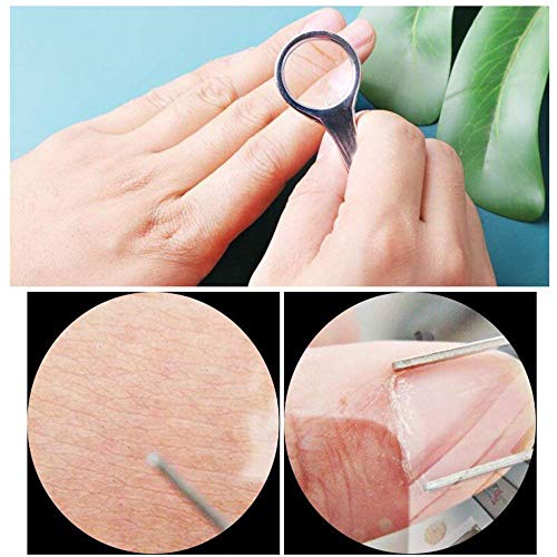 DYB Alta definición 10x Lupa de Bolsillo de Acero Inoxidable de Mano con Pinzas Lupa Espinillas Cejas Inspección de reparación Mini Espejo de Aumento portátil