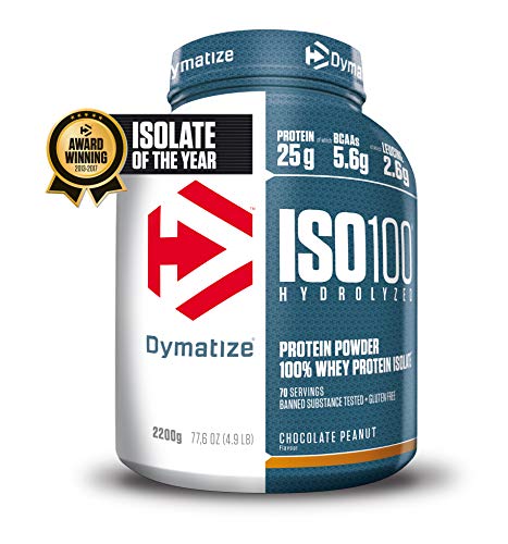 Dymatize ISO 100 Chocolate Peanut 2,2kg - Hidrolizado de Proteína de Suero Whey + Aislado en Polvo