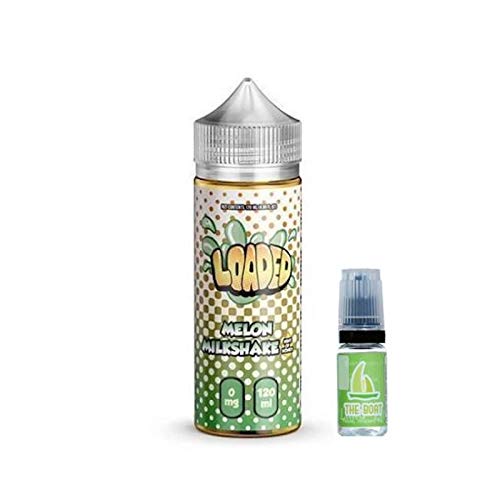 E Liquid Loaded Melon Milkshake 100ml + E Liquid The Boat 10 ml - Pack de 2 Ud. Ambos líquidos contienen 0,0mg de nicotina.