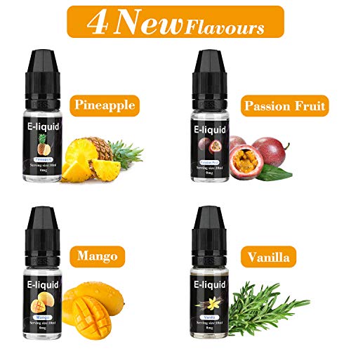 E-Líquido, 12 X 10mL E Liquido Vaper Sin Nicotina, E-Liquid VG70/PG30, Set E-Líquido Para Cigarrillos Electrónicos/E Shisha/E Hookah | Nuevos Sabores