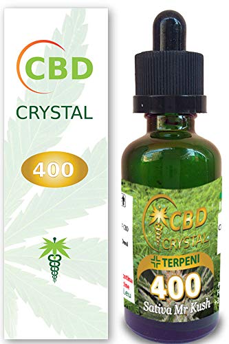 E-liquido Marihuana Cannabis CBD Crystal (sin THC) 400mg Pure CBD > 99% - 30ml - Liquido para Cigarrillo electronico. E-Liquid SIN NICOTINA. Sabor Sativa Sr. Kush