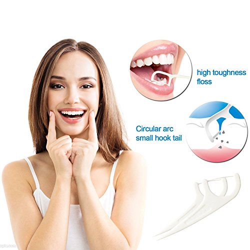 Ealicere Hilo dental en palo 180 piezas, dental floss picks para interdental oral limpieza, dientes limpiar sticks de cuidado bucal