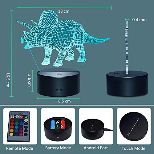 Easony Juguete Niño 2 3 4 5 6 7 8 Años,Dinosaurios Juguetes Lampara de Noche Regalos Niño 3 4 5 6 Años Luz de la Noche del Dinosaurio Regalos Cumpleaños Niños 2-9 Años Luz de Noche para Niños