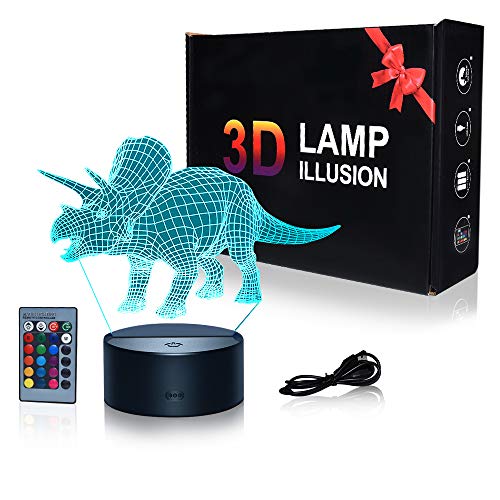 Easony Juguete Niño 2 3 4 5 6 7 8 Años,Dinosaurios Juguetes Lampara de Noche Regalos Niño 3 4 5 6 Años Luz de la Noche del Dinosaurio Regalos Cumpleaños Niños 2-9 Años Luz de Noche para Niños