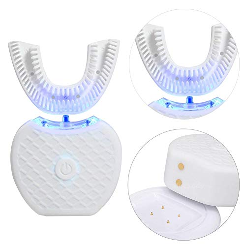 Easy-topbuy Cepillo De Dientes Eléctrico 360 ​​° Ultrasónico Automático Cepillo De Dientes Cepillo De Limpieza De Dientes De Silicona A Prueba De Agua De Carga Inductiva