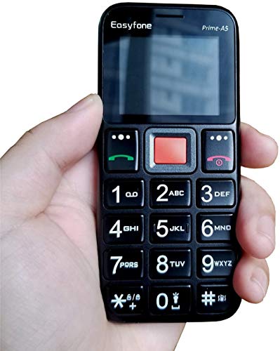 Easyfone Prime-A5 Teléfono Móvil para Personas Mayores con Teclas Grandes y botón SOS, Fácil de Usar Móviles para Ancianos con Base cargadora