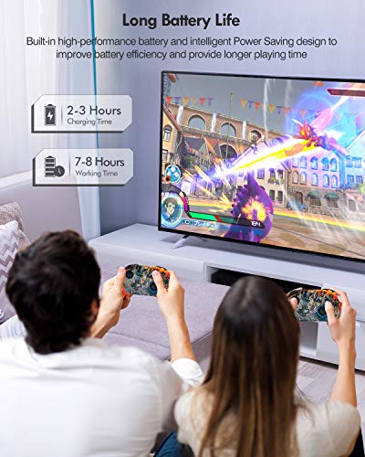 EasySMX Mando de Switch Batería Incorporada, Mando Bluetooth de Pro Nintendo Switch, Gamepad for Switch con Función 5 Modos de Vibración y Luz Ajustable/Gyro Axis/Turbo para Pro Nintendo Switch/Lite