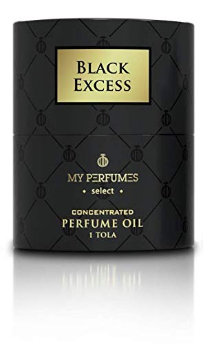 Eau de Parfum Black Excess, Perfume de Hombre, Perfume de Mujer, Perfume árabe, 100% Aceite, Sin Alcohol, Almizcle Halal, Attar Oriental, Botella Roll-on 12ML Notas: Tamarindo, Rosa, Vainilla