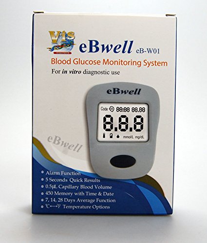ebwell eb-w01 Glucosa En Sangre Monitor Starter Pack Ideal Medidor de glucosa Medidor para diabéticos