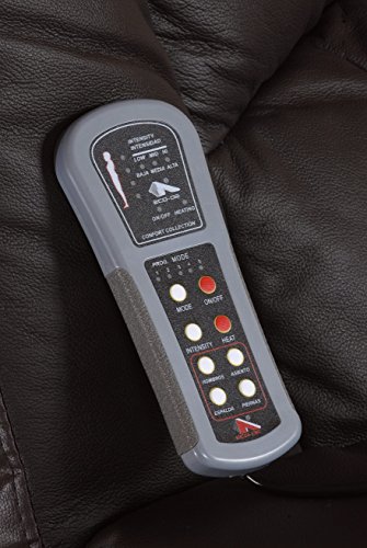 ECO-DE Sofá de Masaje Balancín Giratorio en Piel con Calor Lumbar ECO-8615 Negro