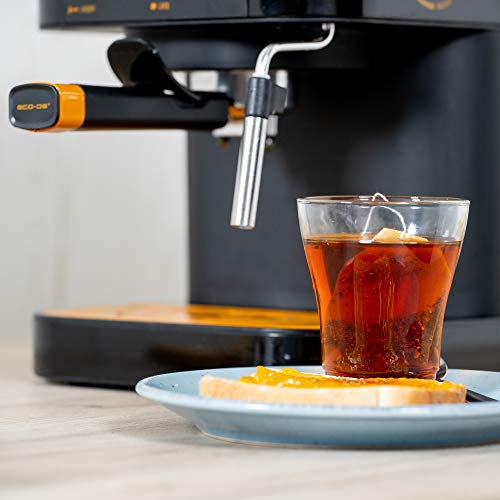 ECODE Cafetera Espresso Forte Touch, 20 Bar, Panel Táctil, Estructura INOX, Boquilla De Espuma Capuccinatore, 1.6 litros, Express, 1050 Watts ECO-420