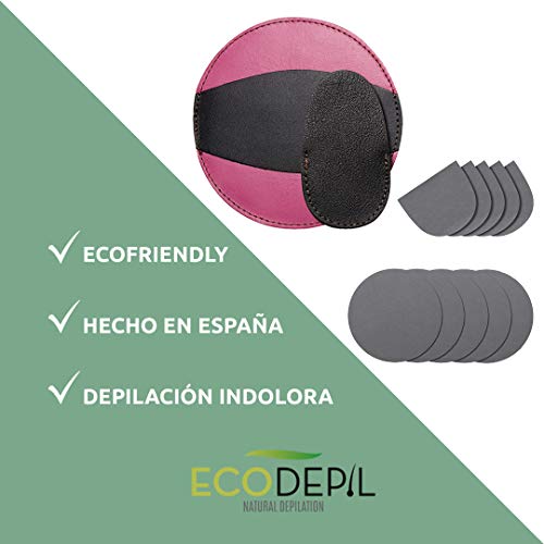 Ecodepil Manopla Depilación Natural sin Dolor Cuerpo + Dedín Facial para 5/6 Meses | Pack Eliminación de Vello