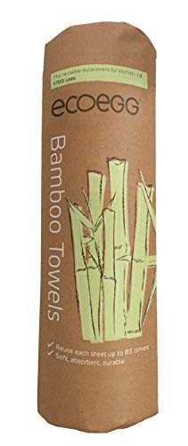 Ecoegg servilletas de Tela Reutilizables de Fibra de bambú, Color Blanco