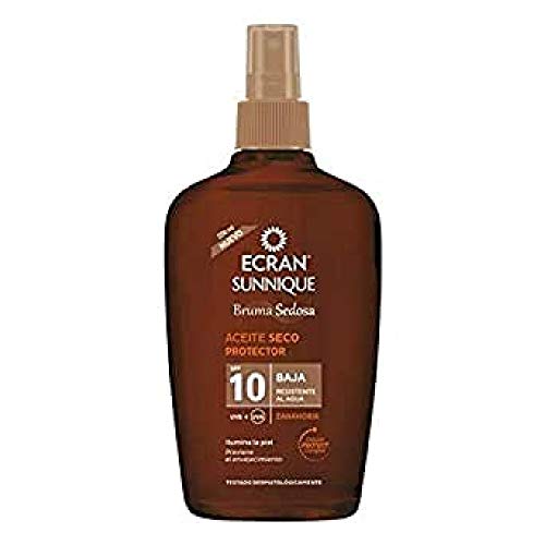 Ecran Sunnique Aceite Seco Protector Solar resistente al agua, SPF10, 200 ml