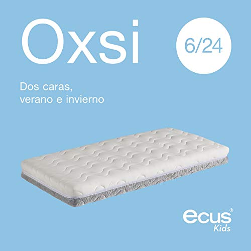Ecus Kids, El colchón de cuna antiasfixia Oxsi con doble cara una para verano y otra para invierno - Colchón cuna 120x60
