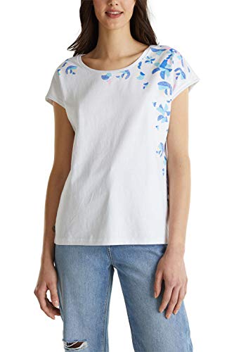 edc by Esprit 040cc1k342 Camiseta, 100/White, XXL para Mujer