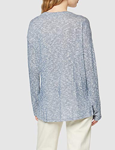 edc by ESPRIT 126CC1K073, Camisa Manga Larga Mujer, Multicolor (Grey Blue 5), 36 ( Small)