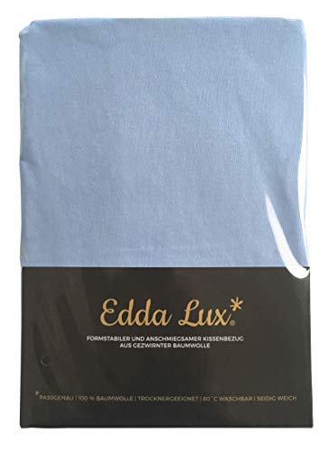 Edda Lux - Funda para almohada Tempur Original S/M/L/XL | 50 x 31 cm | en 20 colores | Funda de almohada para almohada cervical | Algodón | Color: Azul claro