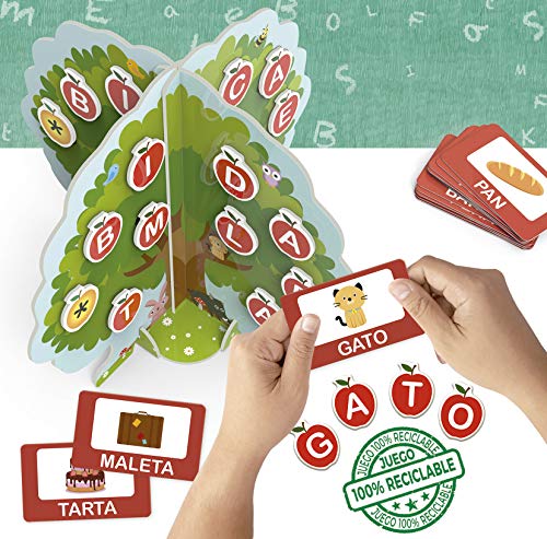 Educa- Aprender es Divertido: El Árbol de Las Letras, Aprende a Leer y Escribir Juego Educativo para niños, a Partir de 5 años (18703)