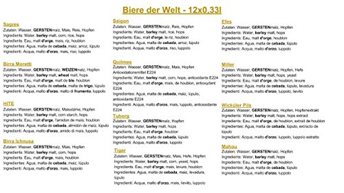 egalo de 12 Cervezas del mundo para el Día del Padre + envoltorio de regalo + Instrucciones de degustación