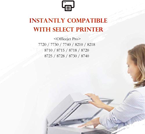 ejet Nuevo Chip Cartucho 953XL Compatible con HP 953XL 953 para HP Officejet Pro 8710 8720 7740 8715 8210 8725 8728 8730 8740 Impresora (1 nNegro / 1 Cian / 1 Magenta / 1 Amarillo, Paquete de 4)