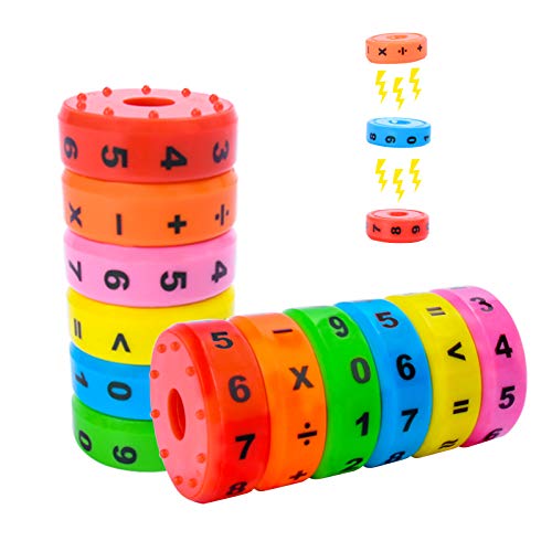 EKKONG 2PCSJuguete de Aprendizaje Aritmético Magnético,Juguete Educativo ,Juguetes Matemáticas,Juguete de Desarrollo del Cerebro de la Inteligencia
