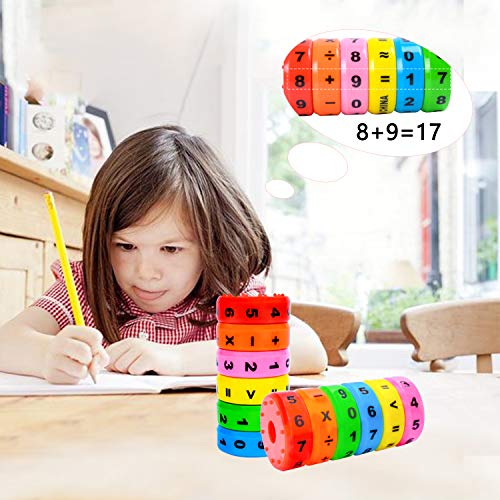 EKKONG 2PCSJuguete de Aprendizaje Aritmético Magnético,Juguete Educativo ,Juguetes Matemáticas,Juguete de Desarrollo del Cerebro de la Inteligencia