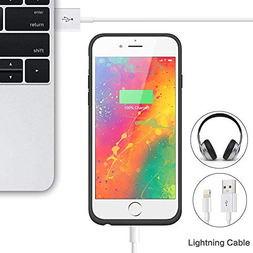 Ekrist Funda Batería para iPhone 8 Plus / 7 Plus / 6 Plus / 6s Plus, 8500mAh Funda Cargador Portatil Ultra Capacidad Carcasa Batería Recargable Batería Externa para iPhone 8 Plus 7 Plus 6 Plus 6s Plus