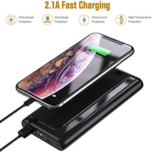 Ekrist Power Bank 25800mAh Batería Externa para Movil【Bidireccional Carga Rápida Cargador Portatil con Control Inteligente-IC】2 USB Salidas Batería Portatil para iPhone Samsung Android Móviles Tableta