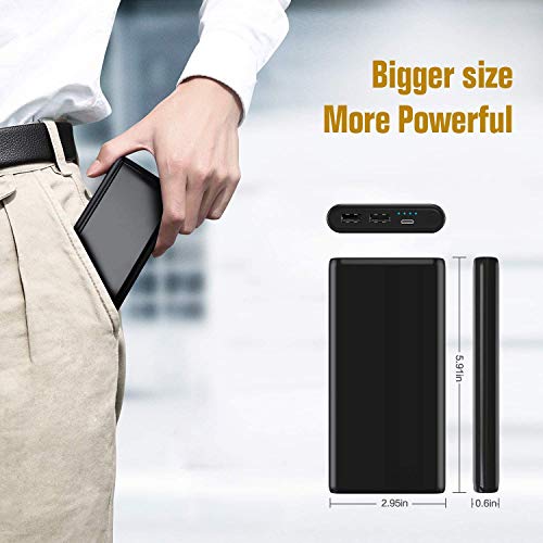 Ekrist Power Bank 25800mAh Batería Externa para Movil【Bidireccional Carga Rápida Cargador Portatil con Control Inteligente-IC】2 USB Salidas Batería Portatil para iPhone Samsung Android Móviles Tableta