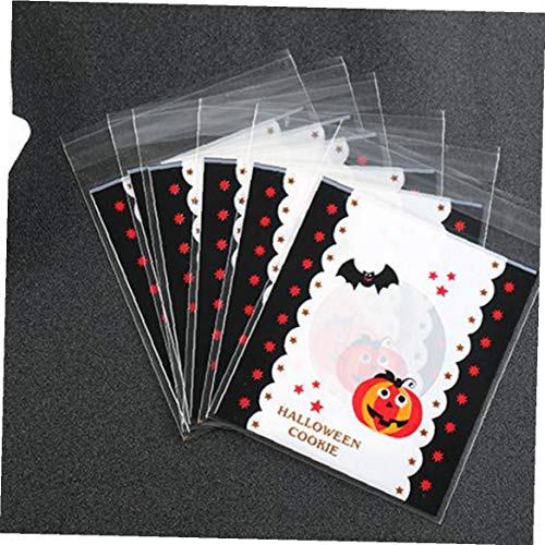 El Bicarbonato De Halloween Caramelo Bolsas De Embalaje Patrón De La Bolsa Auto-adhesivo De La Bolsa De Moda Decoloración Calabaza Bolsa De Cookies Truco O Invitación Bolsa De Obsequios Para Los Niños
