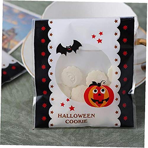 El Bicarbonato De Halloween Caramelo Bolsas De Embalaje Patrón De La Bolsa Auto-adhesivo De La Bolsa De Moda Decoloración Calabaza Bolsa De Cookies Truco O Invitación Bolsa De Obsequios Para Los Niños