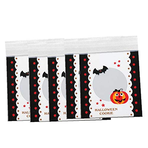 El Bicarbonato De Halloween Caramelo Bolsas De Embalaje Patrón De La Bolsa Auto-adhesivo De La Bolsa De Moda Decoloración Calabaza Bolsa De Cookies Truco O Invitación Bolsa De Obsequios Para Los Niños