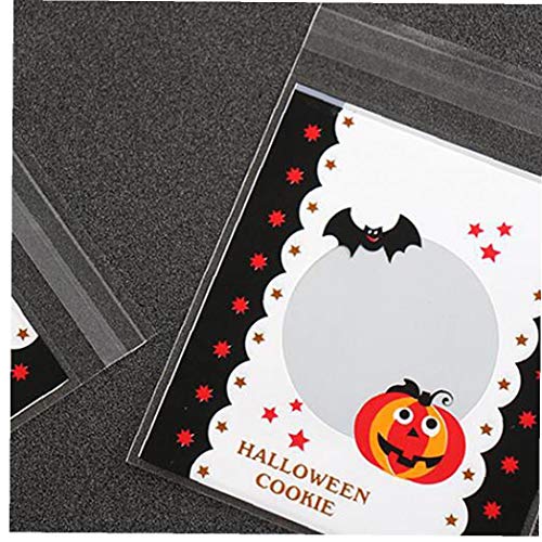 El Bicarbonato De Halloween Caramelo Bolsas De Embalaje Patrón De La Bolsa Auto-adhesivo De La Bolsa De Moda Decoloración Calabaza Bolsa De Cookies Truco O Invitación Bolsa De Obsequios Para Los Niños