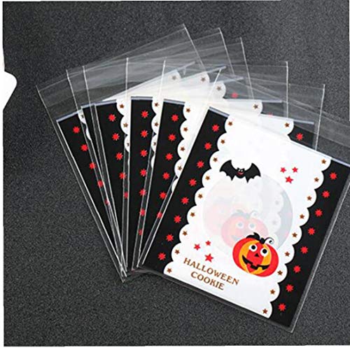 El Bicarbonato De Halloween Caramelo Bolsas De Embalaje Patrón De La Bolsa Auto-adhesivo De La Bolsa De Moda Decoloración Calabaza Bolsa De Cookies Truco O Invitación Bolsa De Obsequios Para Los Niños